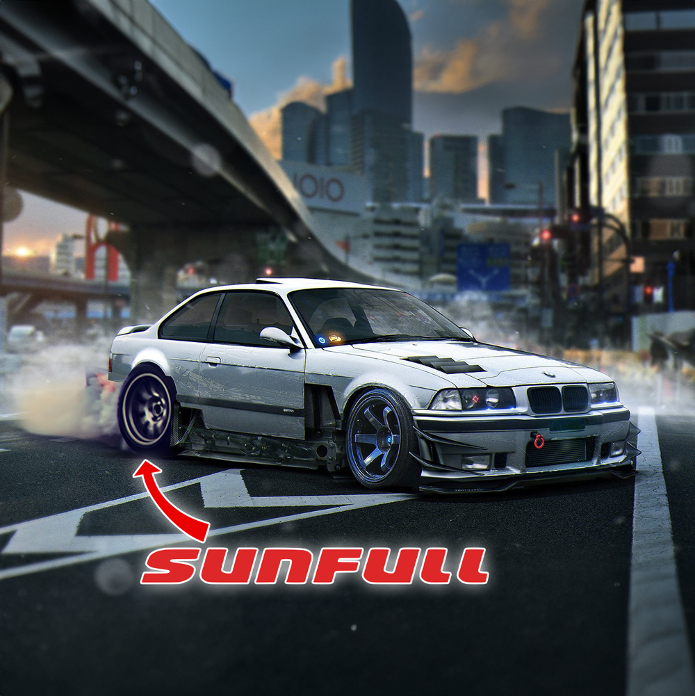 Sunfull riepas driftam e36 MMK riepu centros