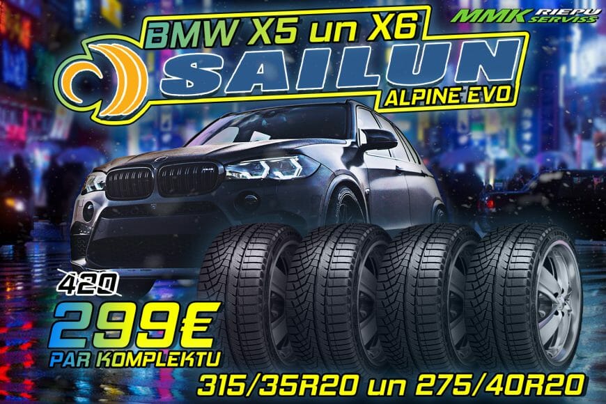 BMW X5 ziemas riepas Sailun