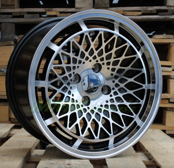 R15X8 4X100 ET25 73.1 LU519 MB (Black Polished) - Aluminija A riepas