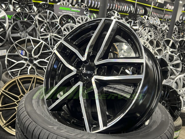 R16X6.5 5X108 ET 48  Dezent TR dark Black/polished - Aluminija A riepas