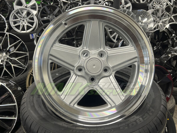 R16x8 5X112 ET 11 66.6 B1794 SP (Silver+Polished Lip) - Aluminija A riepas