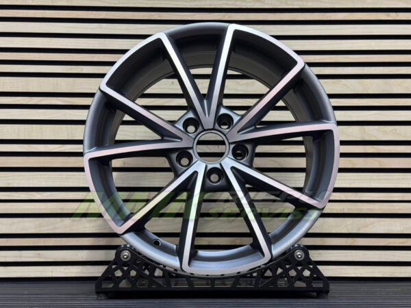 R17X7.5 5X112 ET42 66.5 BK703 Grey Polished Half Matt (MGHM) - Aluminija A riepas