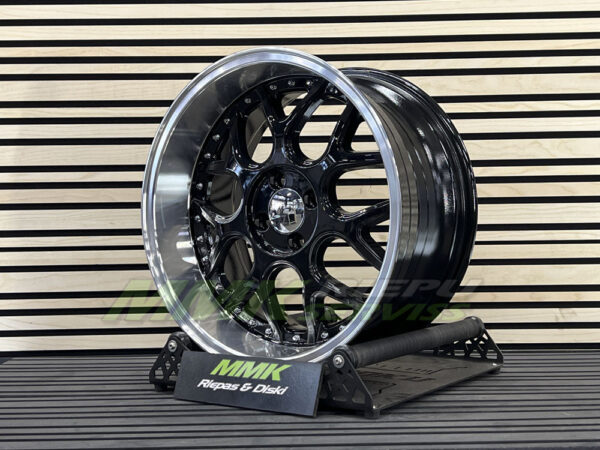 R17x8.5 4X100 ET 20 60.1 FR762 BLPL (Black+Polished Lip) - Aluminija A riepas