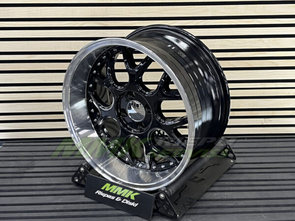 R17x8.5 4X100 ET 20 60.1 FR762 BLPL (Black+Polished Lip) - Aluminija A riepas