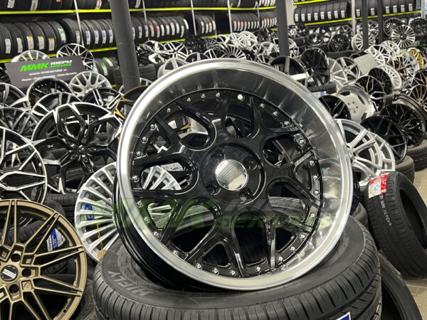 R17x8.5 4X100 ET 20 60.1 FR762 BLPL (Black+Polished Lip) - Aluminija A riepas