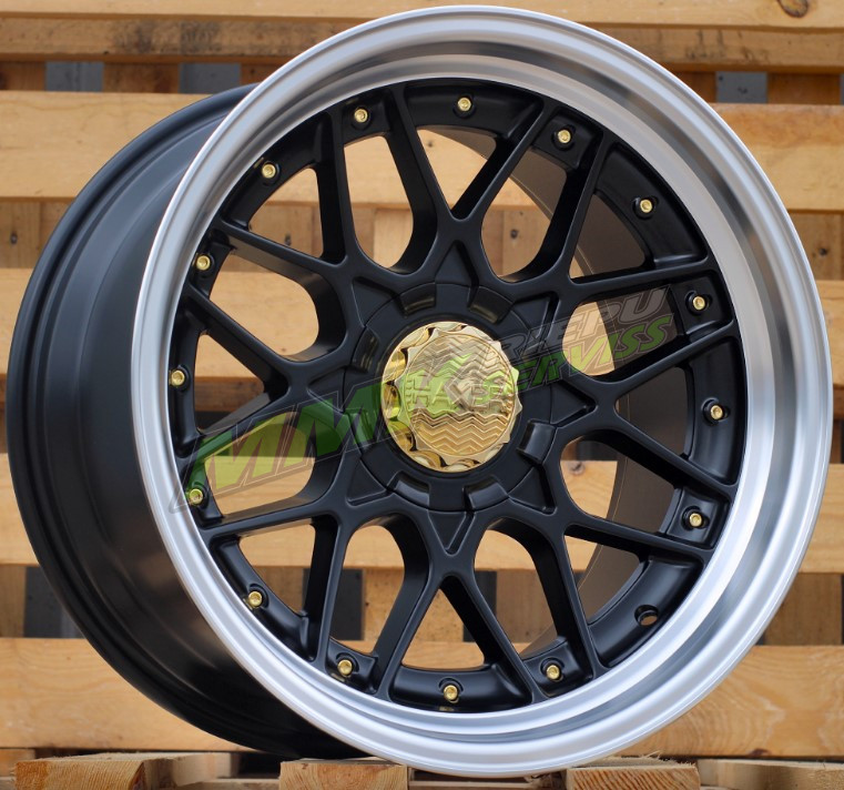 R17X8 5X120 ET30 74.1 l1880 HX025 BLHMPL (Black Half Matt+Polished Lip) - Aluminija A riepas