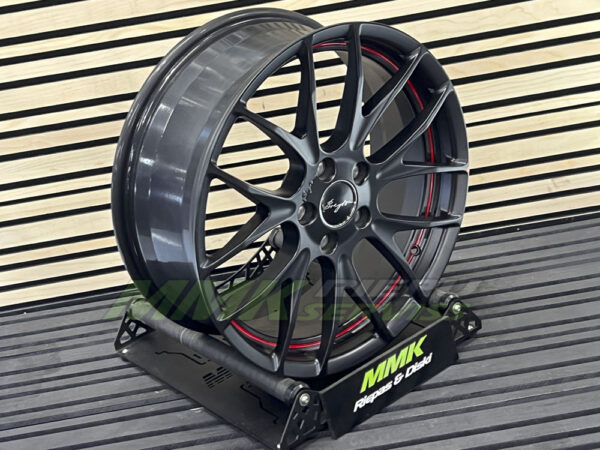 R18X7 5X112 ET 45 66.6 BREYTON GTS-R BLACK+RED - Aluminija A riepas