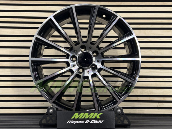 R18x8.5 5X112 ET 35 66.6 B1048 MB (Black Polished) - Aluminija A riepas