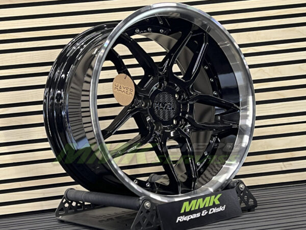 R18x8.5 5X120 ET 20 74.1 SSA01 (HX030) BLPL (Black+Polished Lip) - Aluminija A riepas