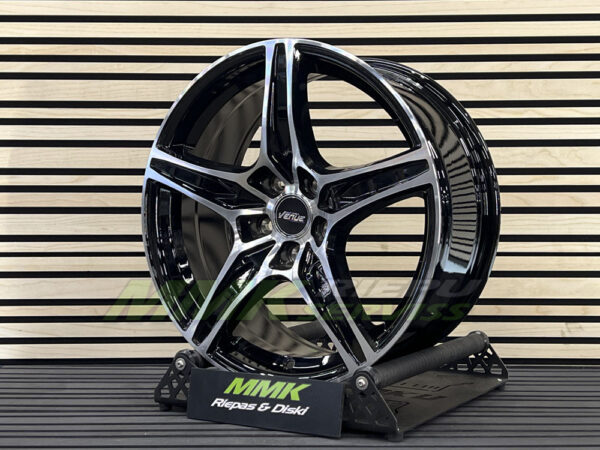 R18X8 5X108 ET 42 63.4 VENUE VL5 BLACK+POLISHED - Aluminija A riepas