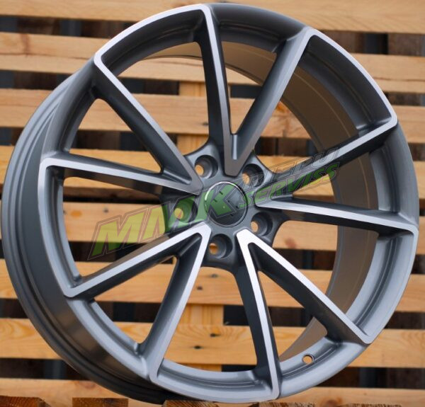 R18x8 5X112 ET 35 66.5 BK703 (DW5504) MG (Grey Polished) AUD - Aluminija A riepas