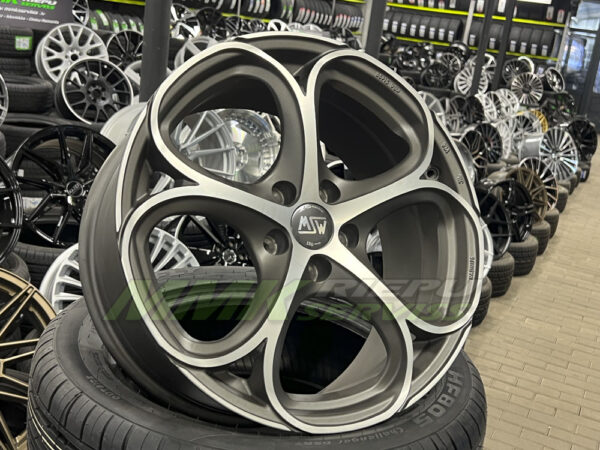 R18X8 5X112 ET 42 57.1 MSW82 GUNMETAL+POLISHED - Aluminija A riepas