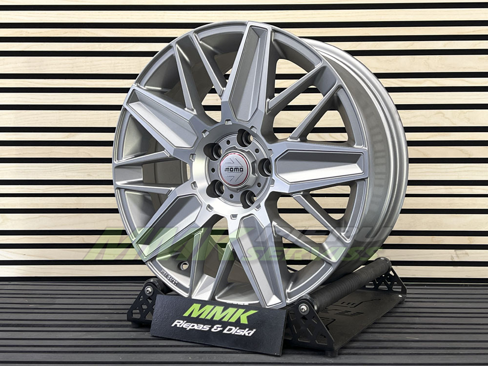 R18X8 5X112 ET42 72.3 MOMO evoluzione Silver+Polished • MMK Riepas