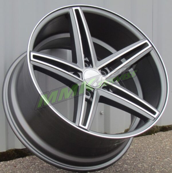 R18x8 5X120 ET 35 72.5 QC521 MGHM (Grey Polished Half Matt) - Aluminija A riepas