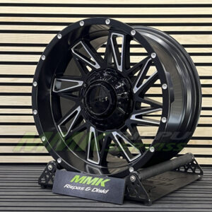 R18x9 10X120/127 ET -12 78.1 B1544 BMPL (Black Matt+Polished Lip) 4x4 - Aluminija A riepas