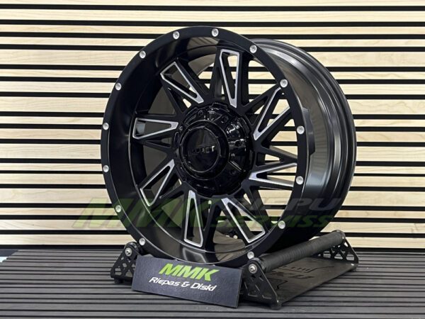 R18x9 10X120/127 ET -12 78.1 B1544 BMPL (Black Matt+Polished Lip) 4x4 - Aluminija A riepas