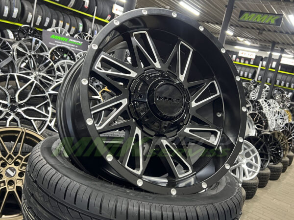 R18x9 10X120/127 ET -12 78.1 B1544 BMPL (Black Matt+Polished Lip) 4x4 - Aluminija A riepas