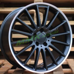 R19x8 5X112 ET 45 66.6 A1020 BLHMPL (Black Half Matt+Polished Lip) MER - Aluminija A riepas