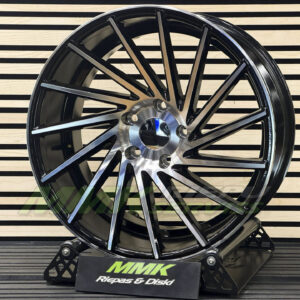 R19x9.5 5X120 ET 38 72.6 LU589 (M7L) MB (Black Polished) RACIN - Aluminija A riepas