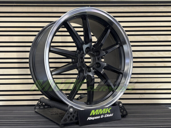 R20x8.5 5X112 ET 40 66.6 B1413 BLHMPL (Black Half Matt+Polished Lip) - Aluminija A riepas