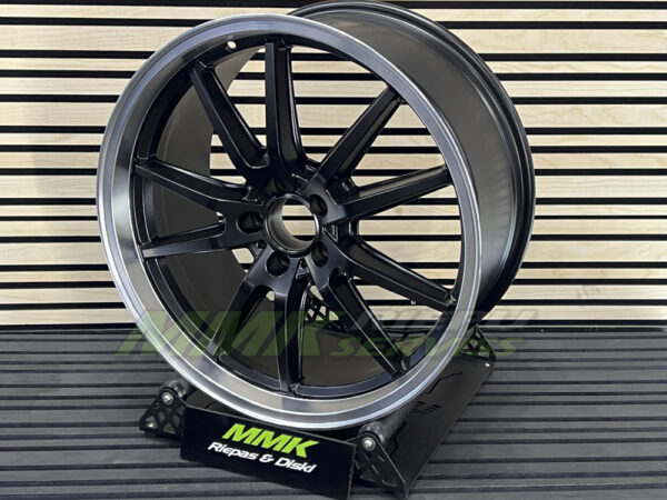 R20x8.5 5X112 ET 40 66.6 B1413 BLHMPL (Black Half Matt+Polished Lip) - Aluminija A riepas