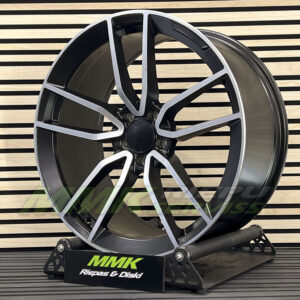 R20x8.5 5X112 ET 43 66.6 B5610 (IN5443) BLHMPL (Black Half Matt+Polished Lip) - Aluminija A riepas