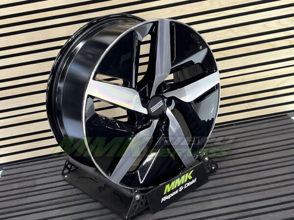 R20X8 5X108 ET 47 63.4 Fondmetal e-Joule Glossy Black Machined - Aluminija A riepas