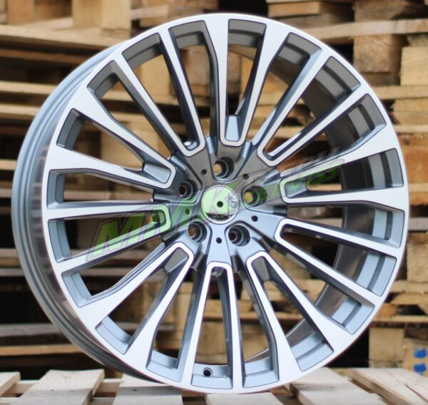 R22x10.5 5X112 ET 43 66.6 FE222 MGPC (Grey Polished+Powder Coating) - Aluminija A riepas