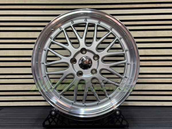 R19X8.5 5X120 ET20 74.1 BK848 Silver+Polished Lip (SP) - Aluminija A riepas