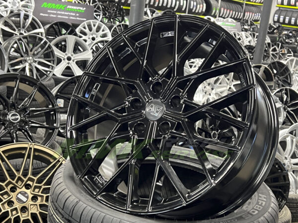 R19X8 5X120 ET 29 72.6 MSW 74 BLACK GLOSS - Aluminija A riepas