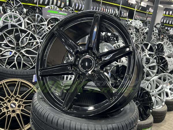 R20X9.5 6X139.7 ET 12 110.0 Nano 5774 Glossy Black - Aluminija A riepas