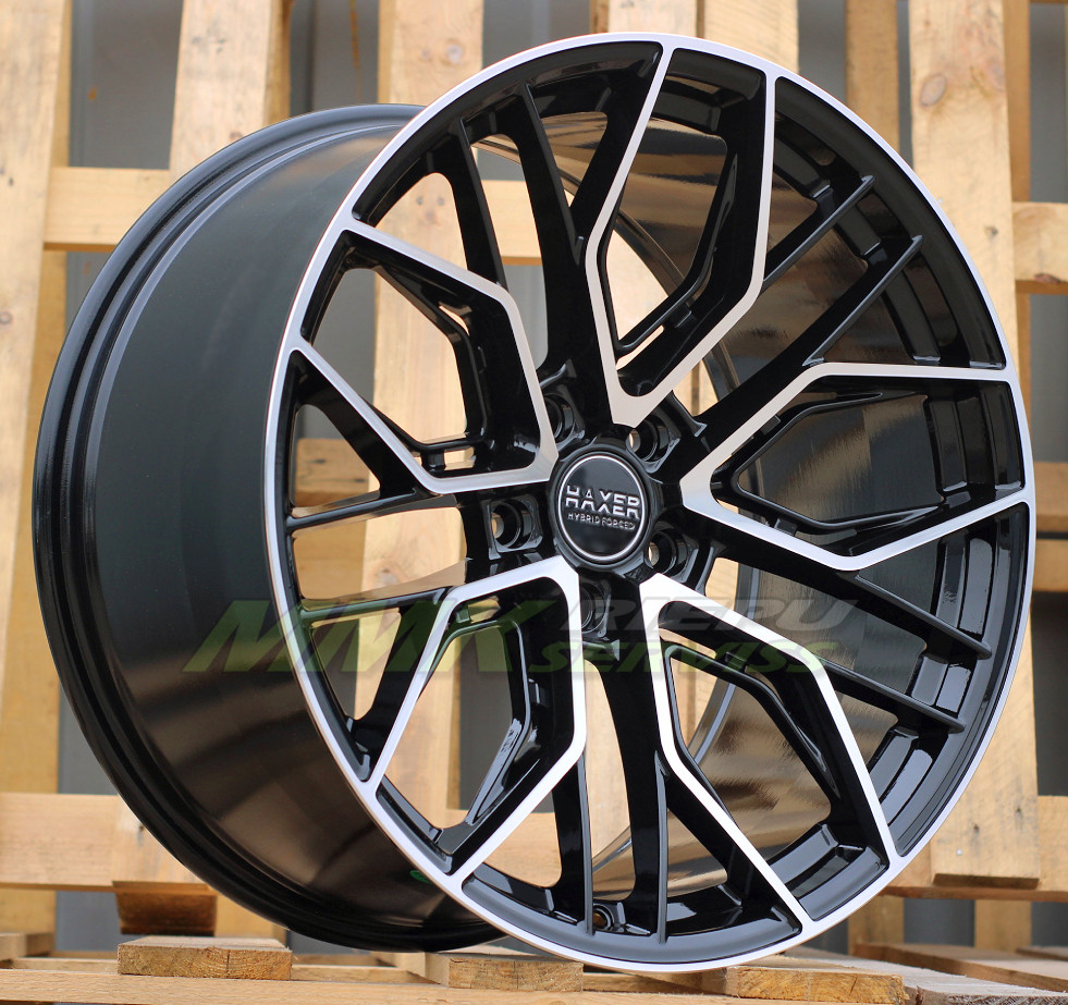 R20X9 5X112 ET30 66.5 HX015F (3S5981) Black Polished (MB) HAXER - Aluminija A riepas