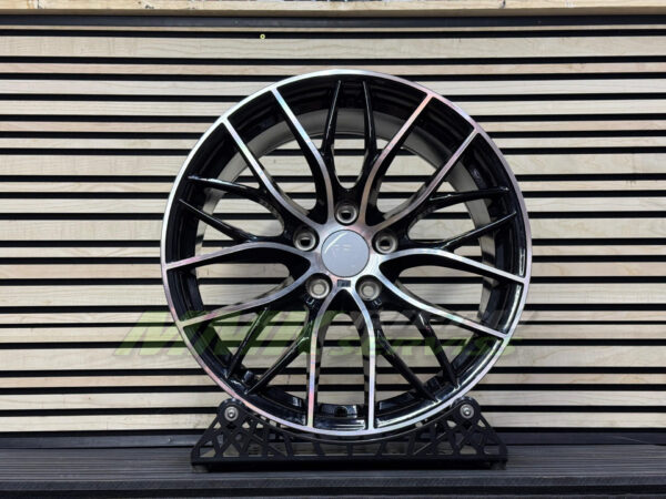 R18X8 5X120 ET34 72.6 BK796 (IN0216) Black Polished (MB) BMW - Image 4