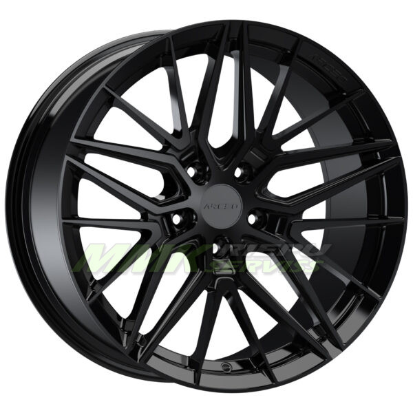 R18X8 5X108 ET40 73.1 ARCEO SEVILLA Glossy Black - Aluminija A riepas