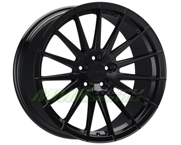 R18X8 5X114.3 ET35 73.1 ARCEO LISBON Glossy Black - Aluminija A riepas