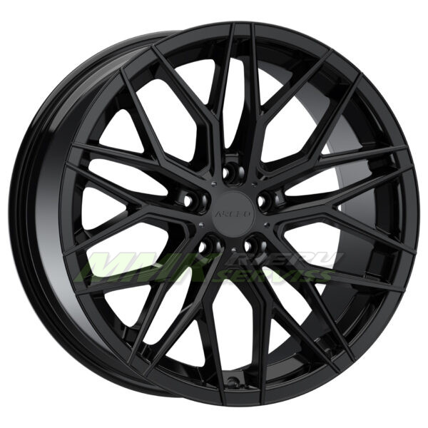 R18X8 5X114.3 ET45 73.1 ARCEO VALENCIA Glossy Black - Aluminija A riepas