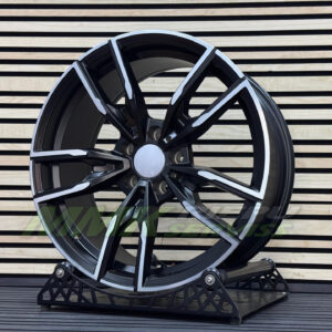 R18X9 5X112 ET40 66.6 I5478 Black Polished Half Matt (MBHM) - Aluminija A riepas