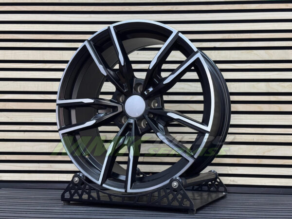 R18X9 5X112 ET40 66.6 I5478 Black Polished Half Matt (MBHM) - Aluminija A riepas