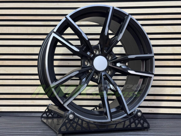 R18X9 5X112 ET40 66.6 I5478 Black Polished Half Matt (MBHM) - Aluminija A riepas