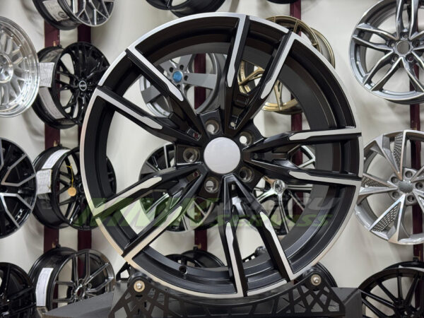 R18X9 5X112 ET40 66.6 I5478 Black Polished Half Matt (MBHM) - Aluminija A riepas