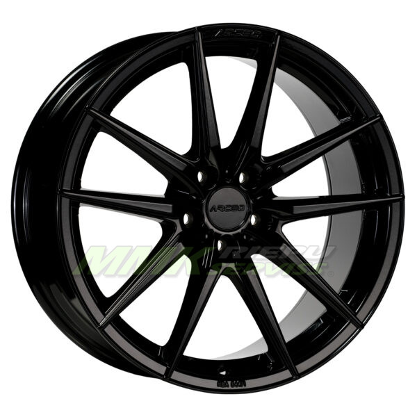 R19X8.5 5X120 ET38 72.6 ARCEO MONACO (TUV) Glossy Black - Aluminija A riepas