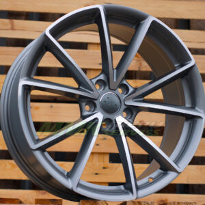 R17X7.5 5X112 ET42 66.5 BK703 Grey Polished Half Matt (MGHM) AUDI - Aluminija A riepas