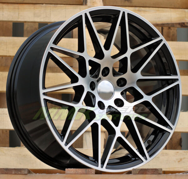 R17X7.5 5X120 ET37 72.6 B5167 (XF023) Black Polished (MB) BMW HYBRID FORGED - Aluminija A riepas
