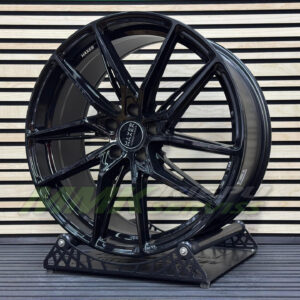 R18X8 5X112 ET35 66.6 HX08F (23140) Black (BL) HAXER - Aluminija A riepas