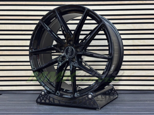 R18X8 5X112 ET35 66.6 HX08F (23140) Black (BL) HAXER - Aluminija A riepas