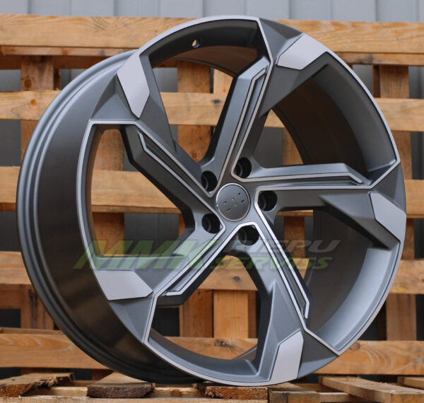 R19X8.5 5X112 ET34 66.5 Y1201 (IN5633) Grey Polished Half Matt (MGHM) AUDI - Aluminija A riepas