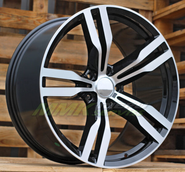 R19X9.5 5X120 ET39 72.6 B5327 Black Polished (MB) BMW - Aluminija A riepas