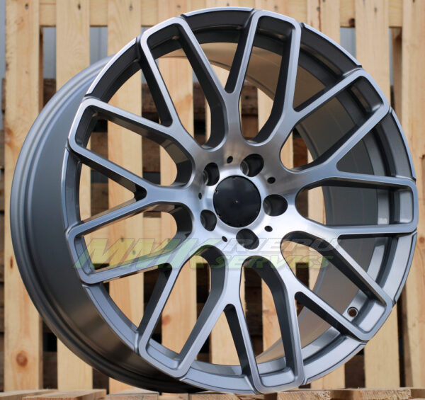 R20X9.5 5X112 ET35 66.5 AT967 (IN0186) Grey Polished (MG) BRABUS Style - Aluminija A riepas