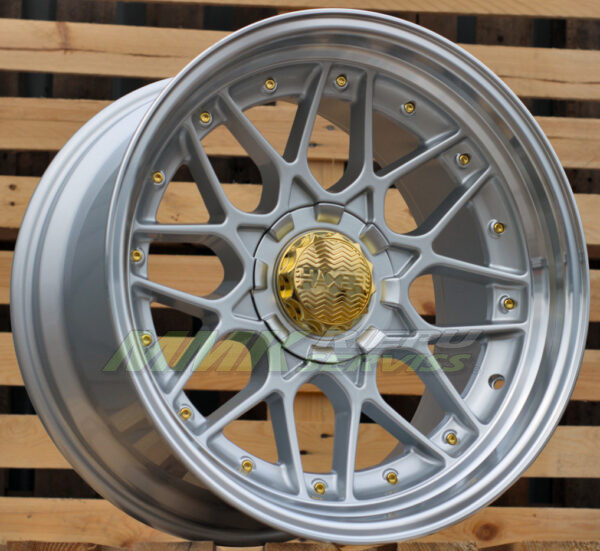 R18X8 10X120/112 ET30 72.6 HX025 (HX025) Silver+Polished Lip (SP) HAXER - Aluminija A riepas