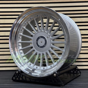 R18X8.5 5X120 ET20 74.1 B1803 Silver+Polished Lip (SP) - Aluminija A riepas